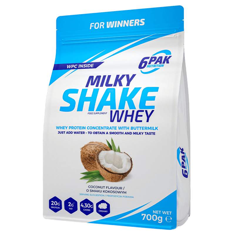 6PAK Milky Shake Whey 700g kokos
